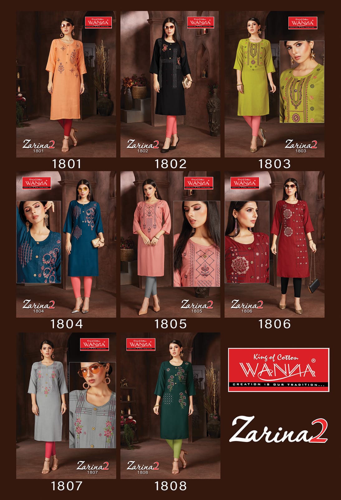 Wanna Zarina 2 Fancy Ethnic Wear Embroidery Latest Kurtis Collection

